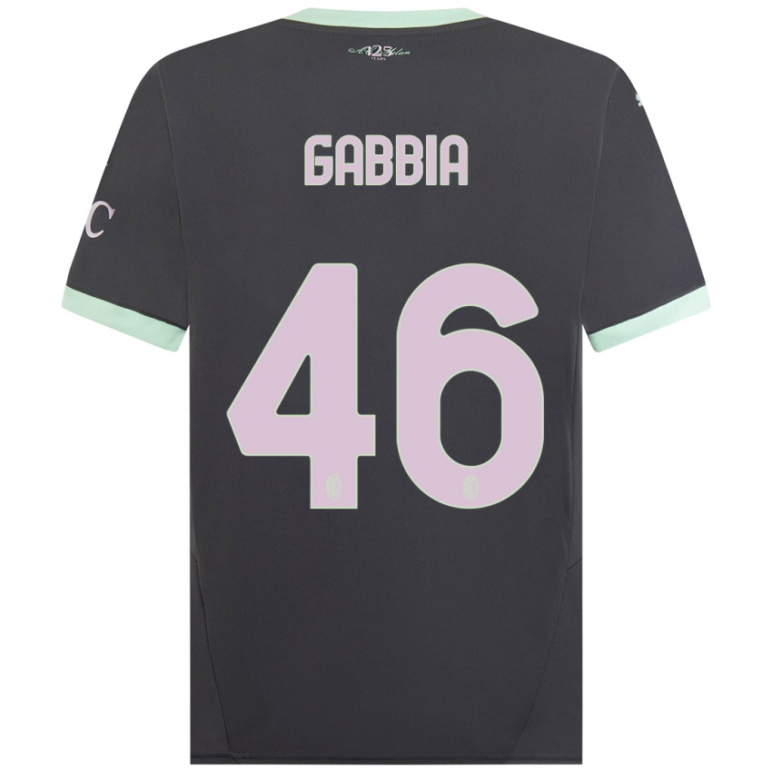 Homem Camisola Matteo Gabbia #46 Cinzento Terceiro 2024/25 Camisa Brasil