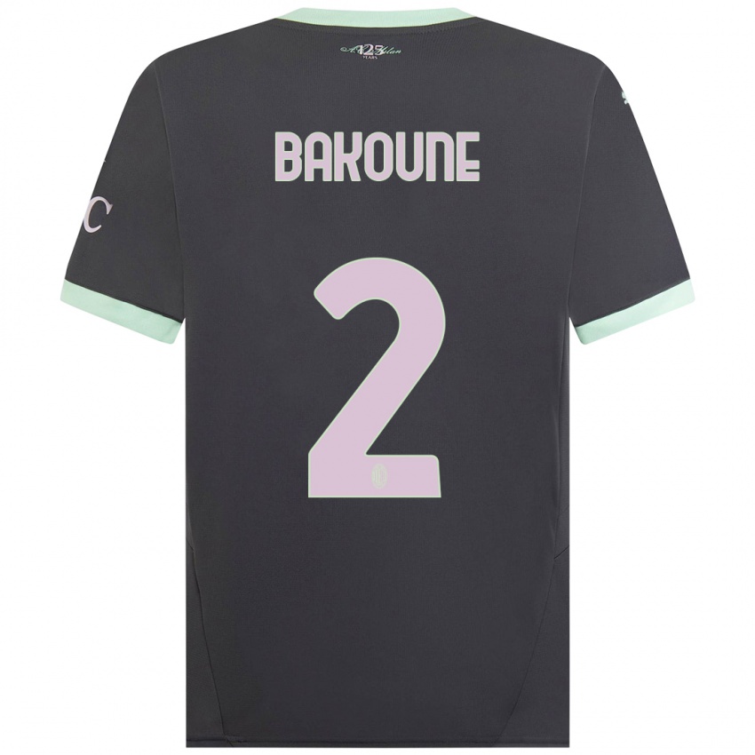 Homem Camisola Adam Bakoune #2 Cinzento Terceiro 2024/25 Camisa Brasil