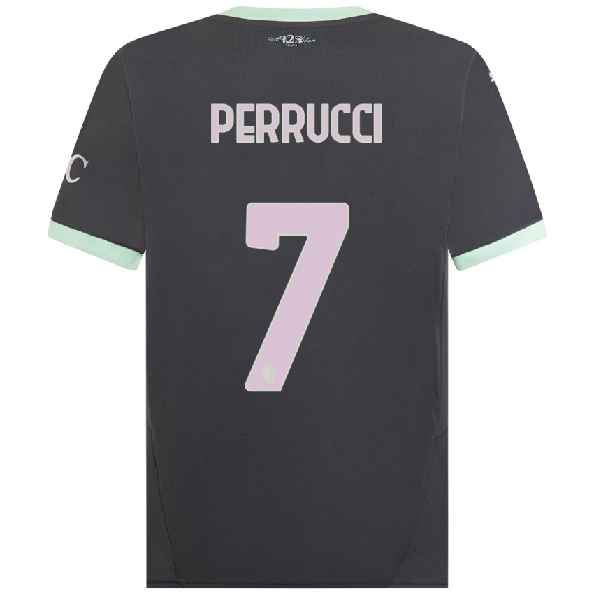 Homem Camisola Vincenzo Perrucci #7 Cinzento Terceiro 2024/25 Camisa Brasil