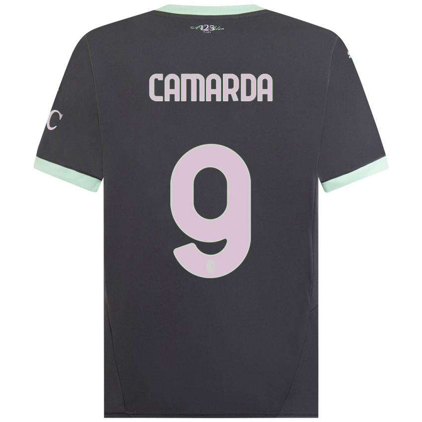 Homem Camisola Francesco Camarda #9 Cinzento Terceiro 2024/25 Camisa Brasil