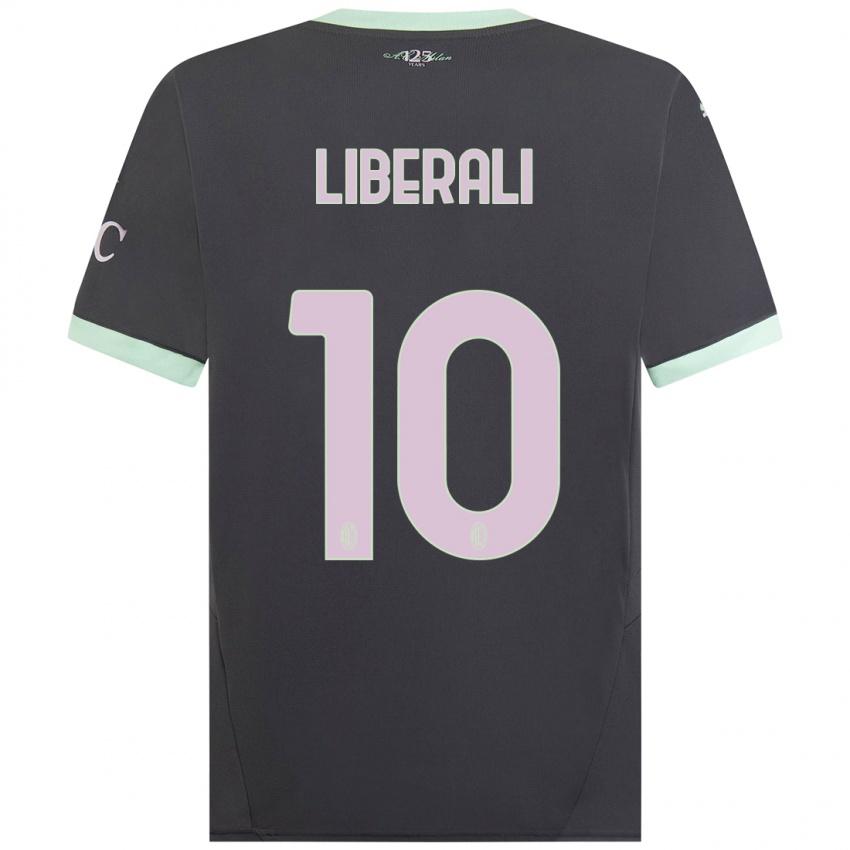 Homem Camisola Mattia Liberali #10 Cinzento Terceiro 2024/25 Camisa Brasil