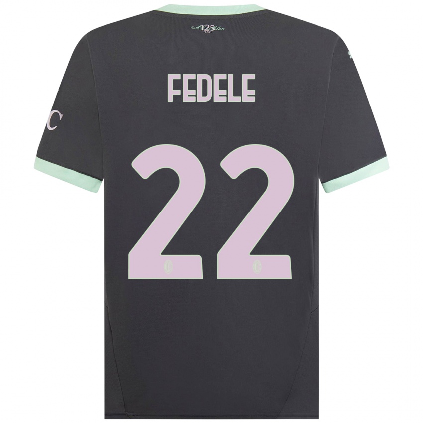 Homem Camisola Noemi Fedele #22 Cinzento Terceiro 2024/25 Camisa Brasil