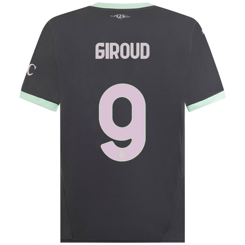 Homem Camisola Olivier Giroud #9 Cinzento Terceiro 2024/25 Camisa Brasil