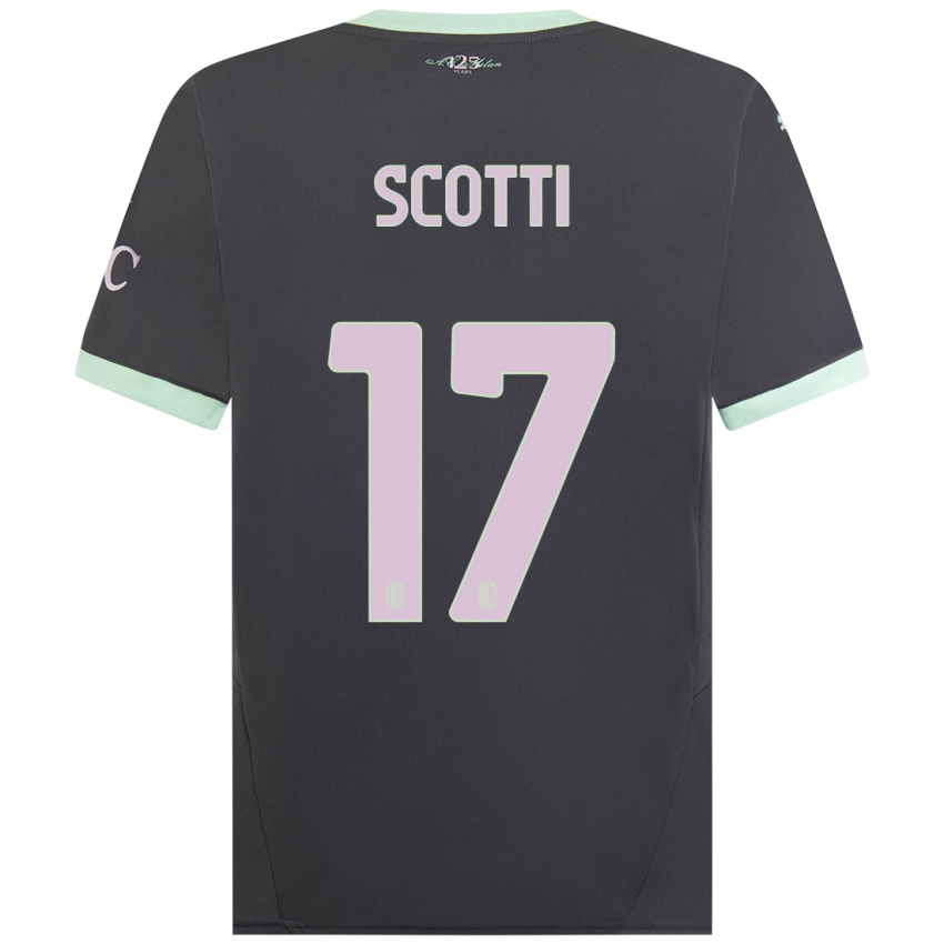 Homem Camisola Filippo Scotti #17 Cinzento Terceiro 2024/25 Camisa Brasil