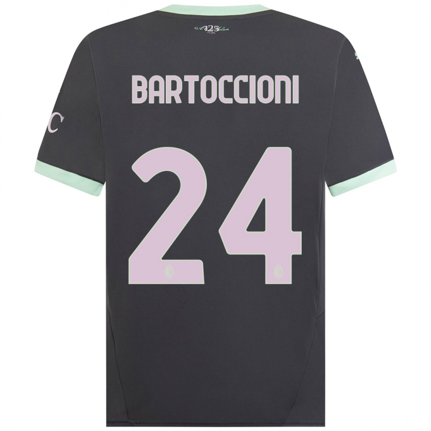 Homem Camisola Andrea Bartoccioni #24 Cinzento Terceiro 2024/25 Camisa Brasil