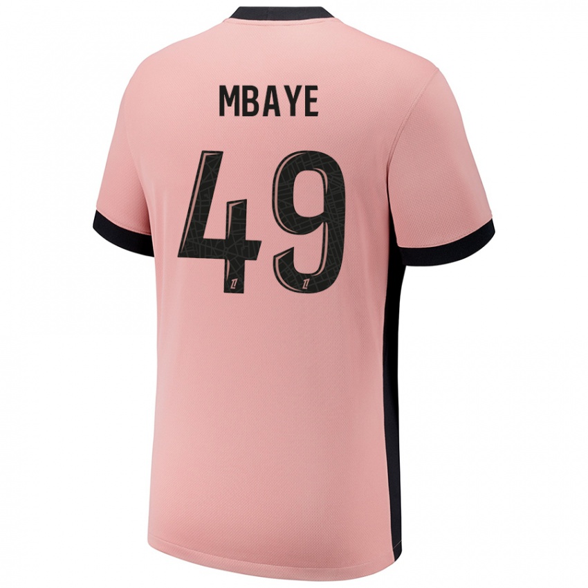 Homem Camisola Ibrahim Mbaye #49 Rosa Ferrugem Terceiro 2024/25 Camisa Brasil