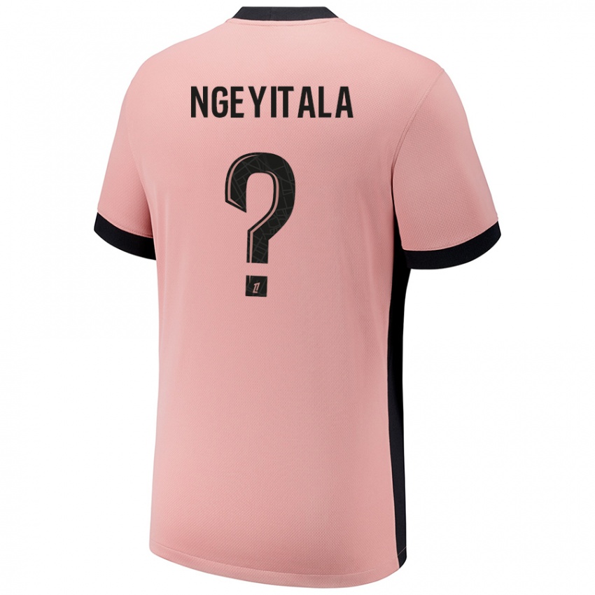 Homem Camisola Aurélien Ngeyitala #0 Rosa Ferrugem Terceiro 2024/25 Camisa Brasil