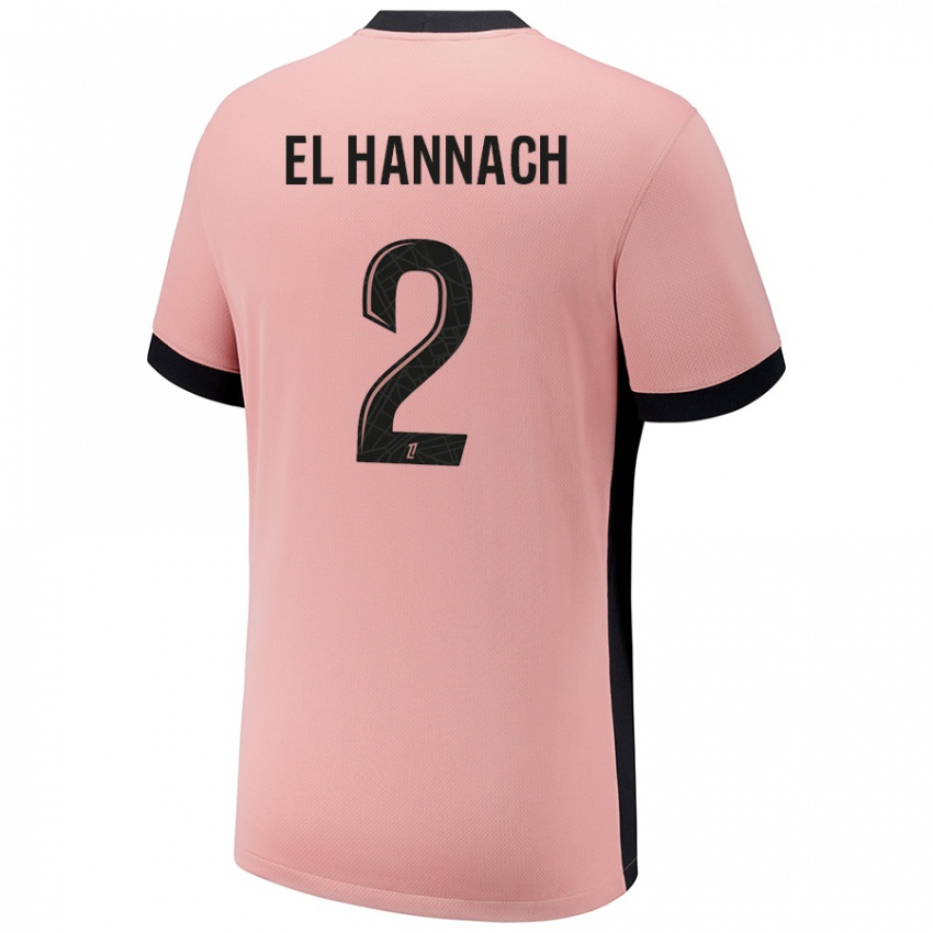 Homem Camisola Naoufel El Hannach #2 Rosa Ferrugem Terceiro 2024/25 Camisa Brasil