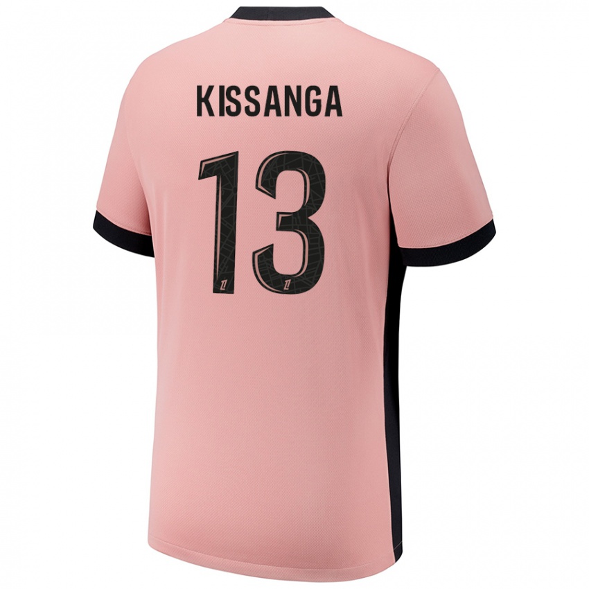 Homem Camisola Hugo Kissanga #13 Rosa Ferrugem Terceiro 2024/25 Camisa Brasil