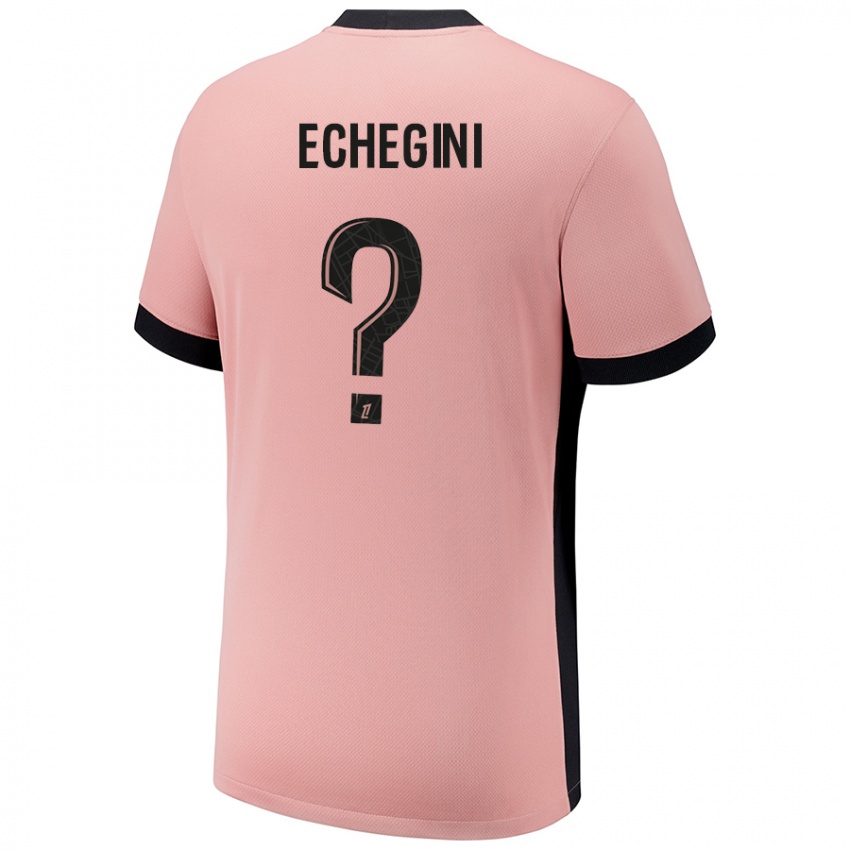 Homem Camisola Jennifer Echegini #0 Rosa Ferrugem Terceiro 2024/25 Camisa Brasil