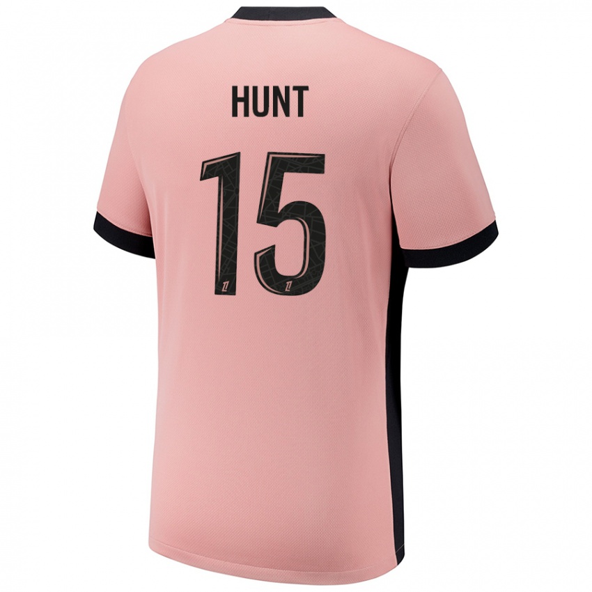 Homem Camisola Clare Hunt #15 Rosa Ferrugem Terceiro 2024/25 Camisa Brasil