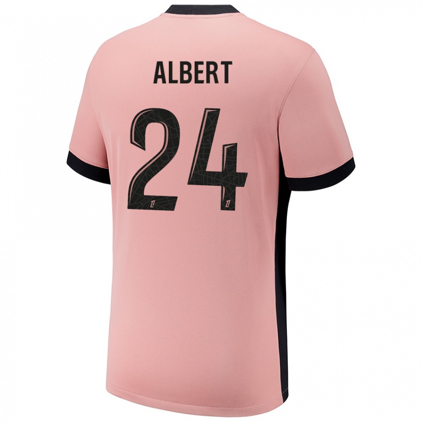 Homem Camisola Korbin Albert #24 Rosa Ferrugem Terceiro 2024/25 Camisa Brasil