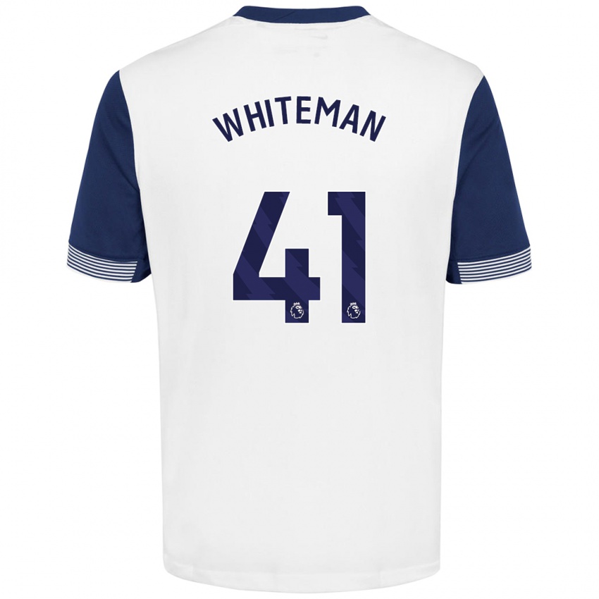 Mulher Camisola Alfie Whiteman #41 Azul Branco Principal 2024/25 Camisa Brasil