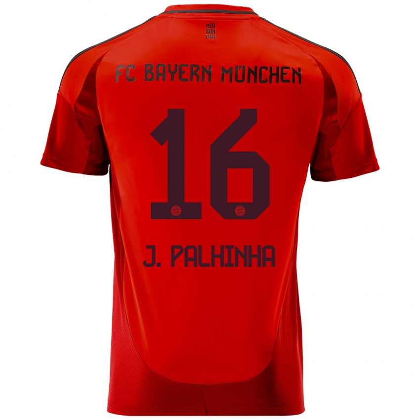 Mulher Camisola João Palhinha #16 Vermelho Principal 2024/25 Camisa Brasil