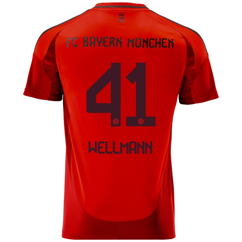 Mulher Camisola Anna Wellmann #41 Vermelho Principal 2024/25 Camisa Brasil