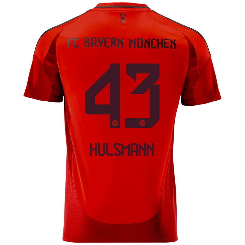 Mulher Camisola Tom Hulsmann #43 Vermelho Principal 2024/25 Camisa Brasil