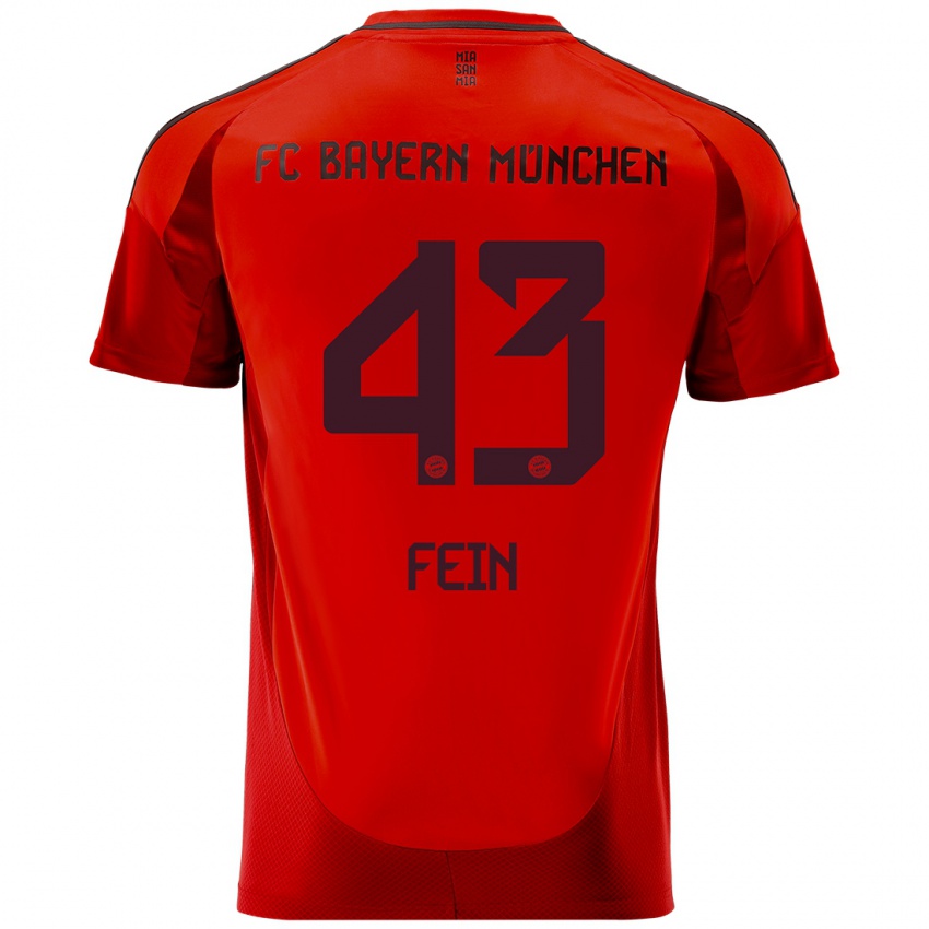 Mulher Camisola Adrian Fein #43 Vermelho Principal 2024/25 Camisa Brasil