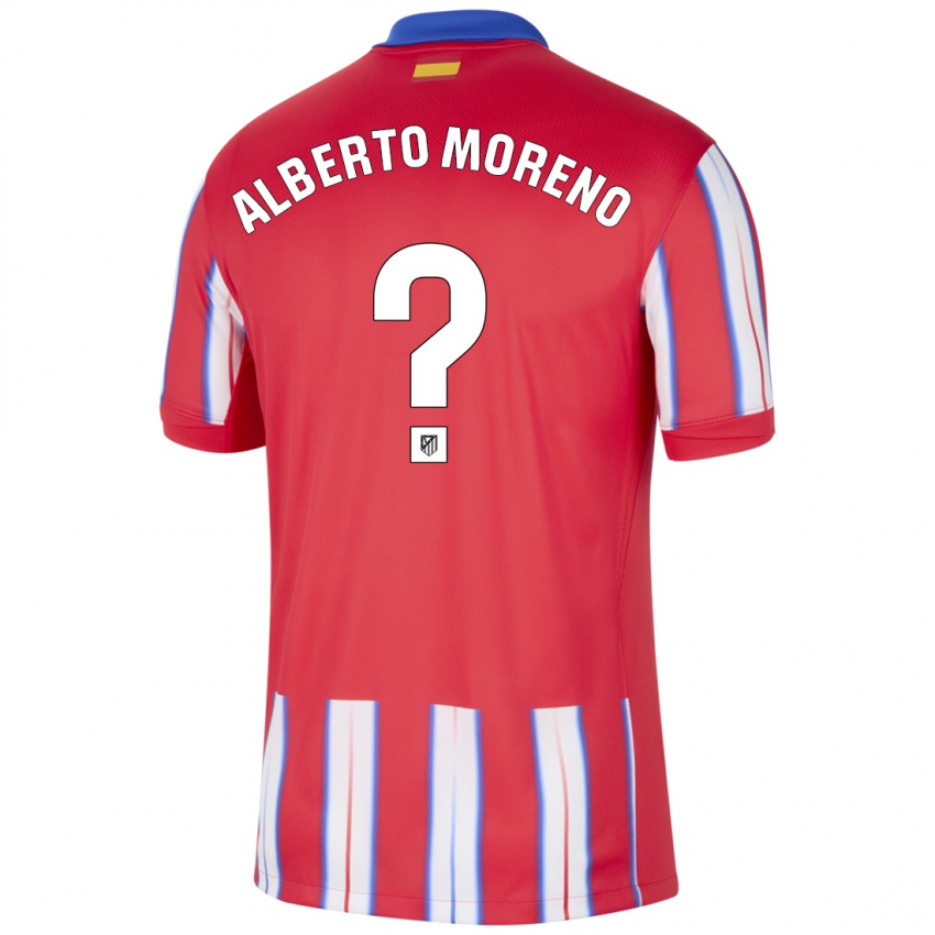 Mulher Camisola Alberto Moreno #0 Azul Vermelho Branco Principal 2024/25 Camisa Brasil