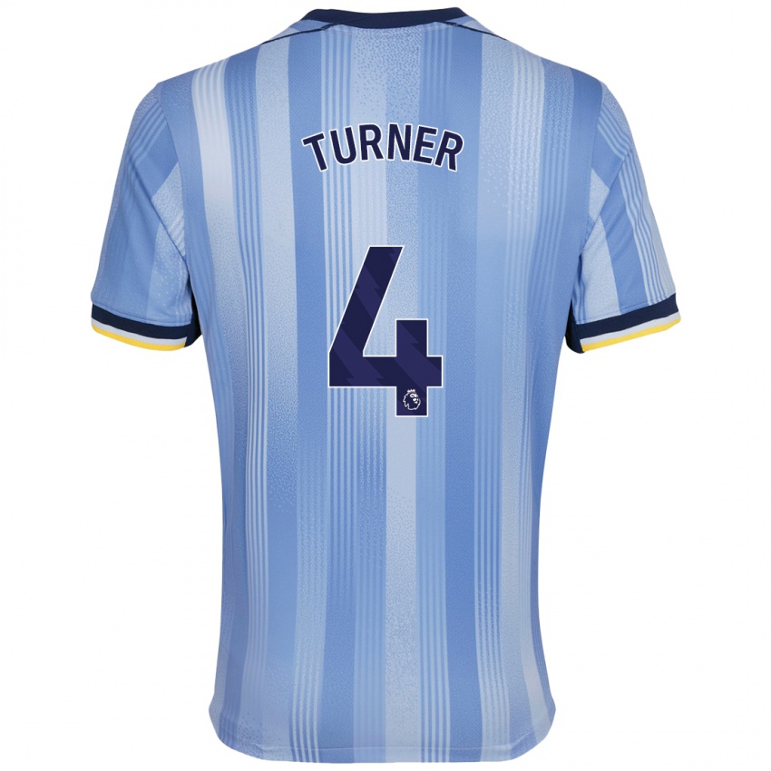 Mulher Camisola Amy Turner #4 Azul Claro Alternativa 2024/25 Camisa Brasil