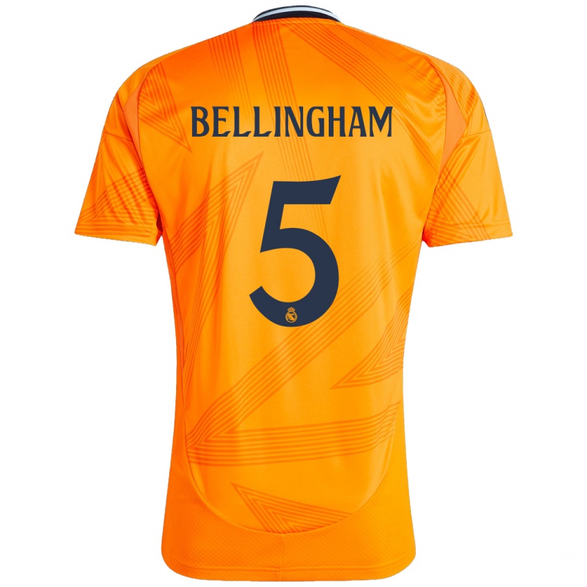 Mulher Camisola Jude Bellingham #5 Laranja Alternativa 2024/25 Camisa Brasil