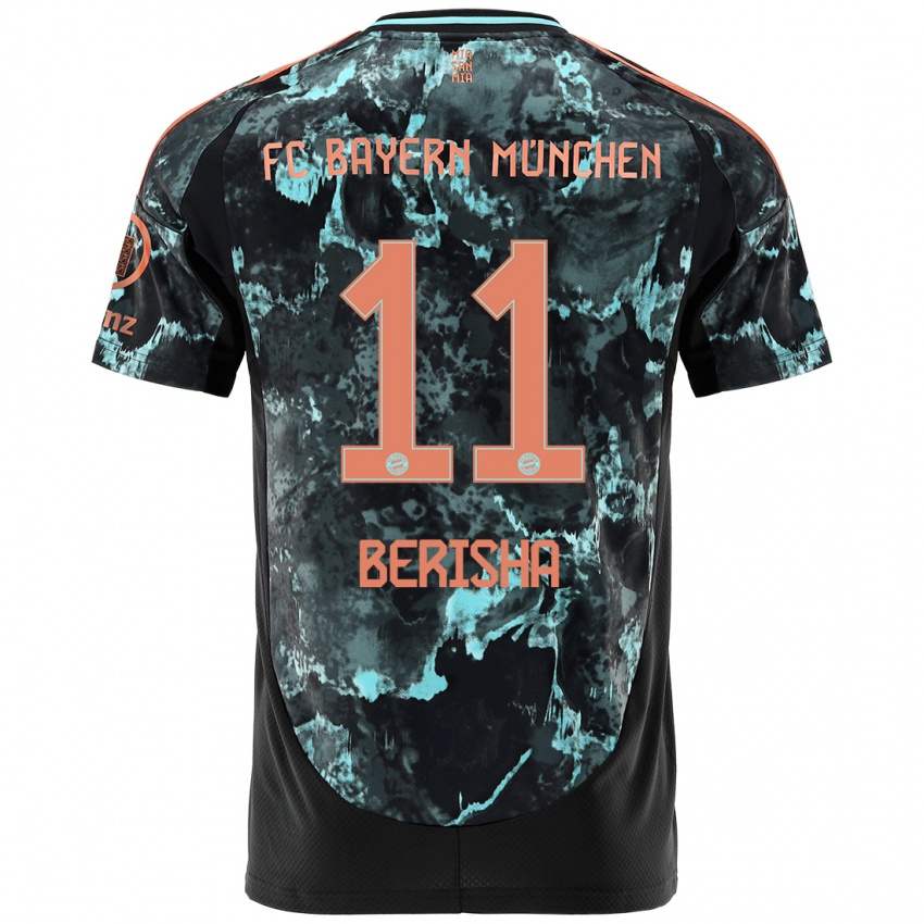 Mulher Camisola Dion Berisha #11 Preto Alternativa 2024/25 Camisa Brasil