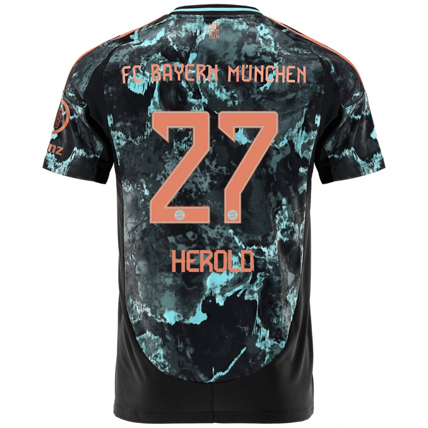 Mulher Camisola David Herold #27 Preto Alternativa 2024/25 Camisa Brasil