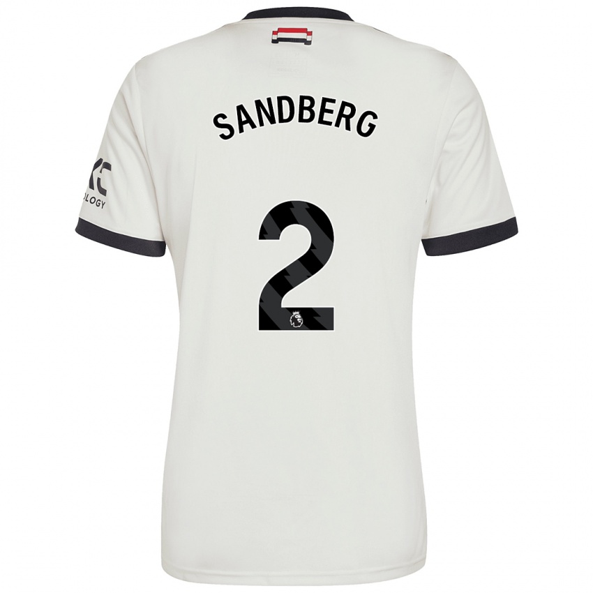 Mulher Camisola Anna Sandberg #2 Off White Terceiro 2024/25 Camisa Brasil