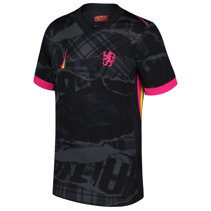 Mulher Camisola Seu Nome #0 Rosa Preto Terceiro 2024/25 Camisa Brasil