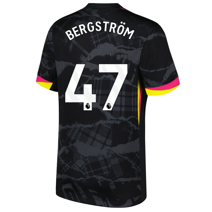 Mulher Camisola Lucas Bergström #47 Rosa Preto Terceiro 2024/25 Camisa Brasil