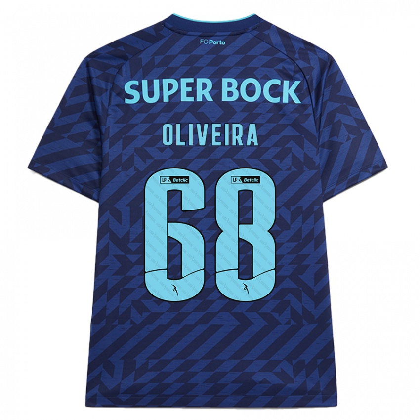 Mulher Camisola André Oliveira #68 Azul-Marinho Terceiro 2024/25 Camisa Brasil