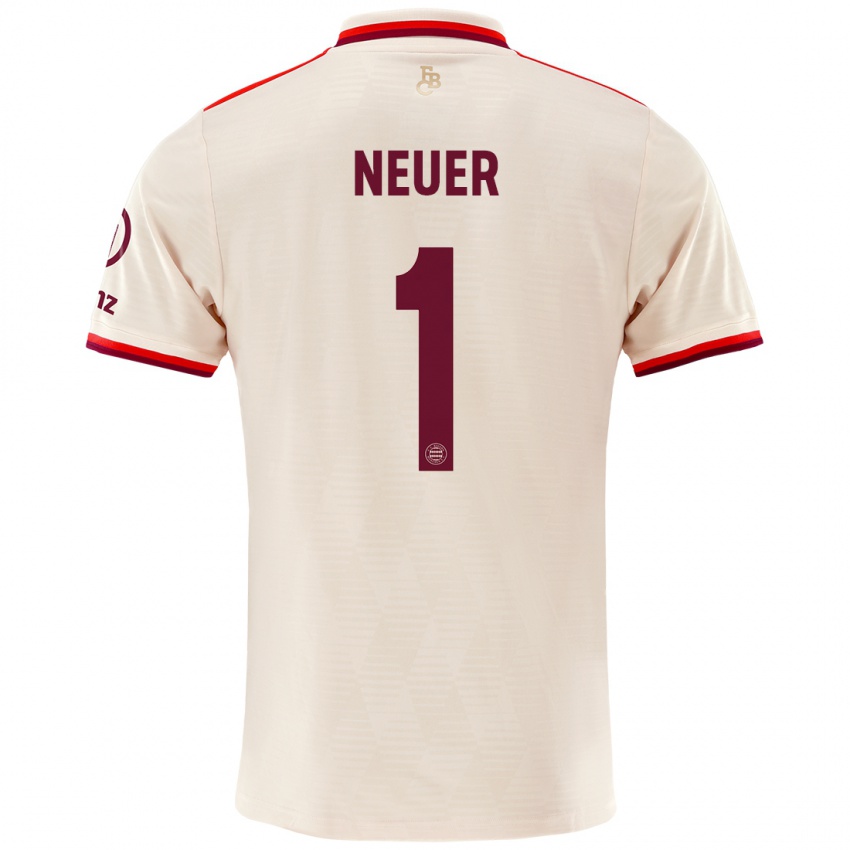 Mulher Camisola Manuel Neuer #1 Linho Terceiro 2024/25 Camisa Brasil