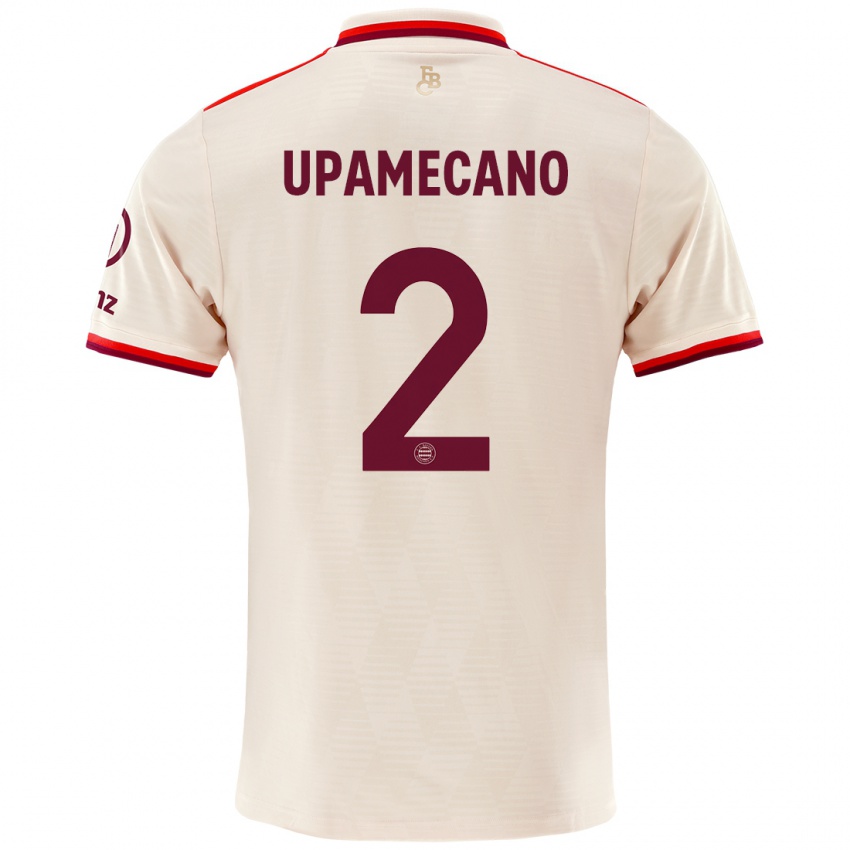 Mulher Camisola Dayot Upamecano #2 Linho Terceiro 2024/25 Camisa Brasil