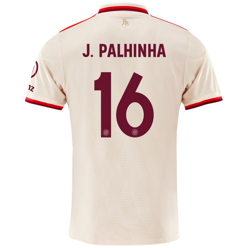 Mulher Camisola João Palhinha #16 Linho Terceiro 2024/25 Camisa Brasil