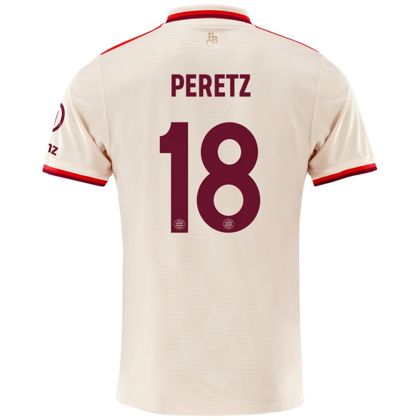 Mulher Camisola Daniel Peretz #18 Linho Terceiro 2024/25 Camisa Brasil