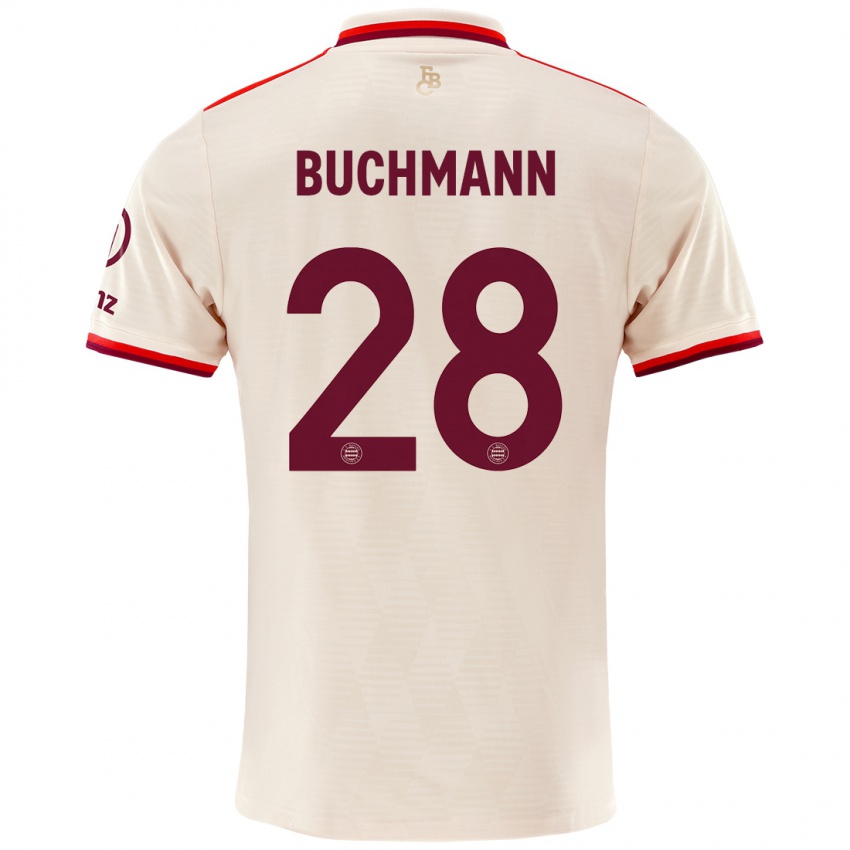 Mulher Camisola Tarek Buchmann #28 Linho Terceiro 2024/25 Camisa Brasil