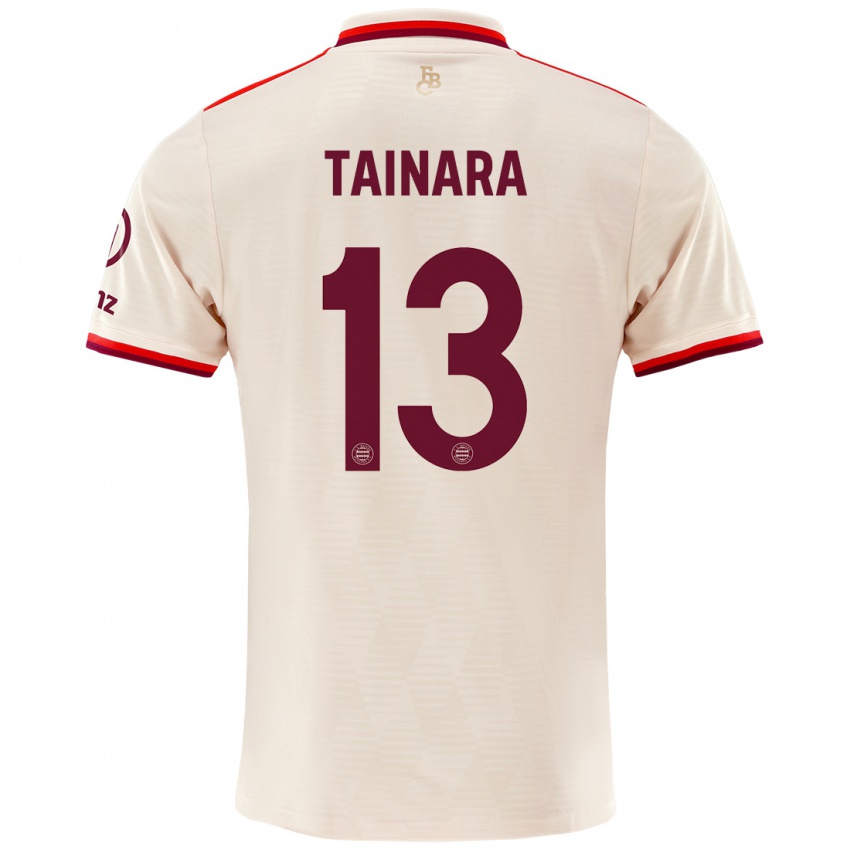 Mulher Camisola Tainara #13 Linho Terceiro 2024/25 Camisa Brasil