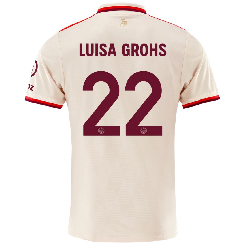 Mulher Camisola Maria Luisa Grohs #22 Linho Terceiro 2024/25 Camisa Brasil