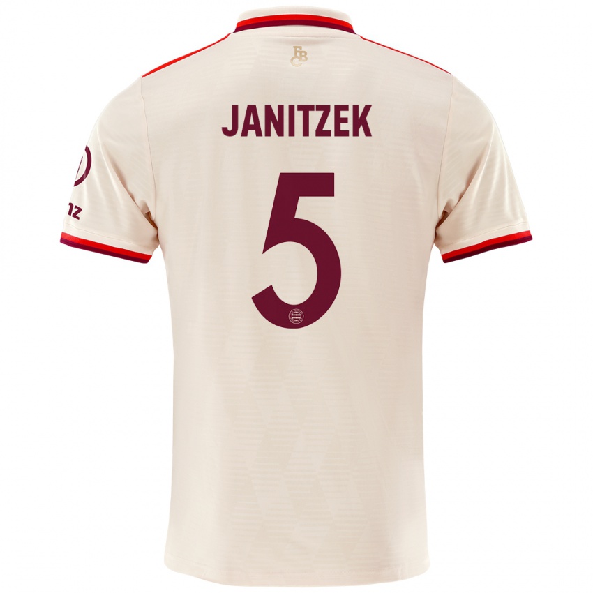 Mulher Camisola Justin Janitzek #5 Linho Terceiro 2024/25 Camisa Brasil