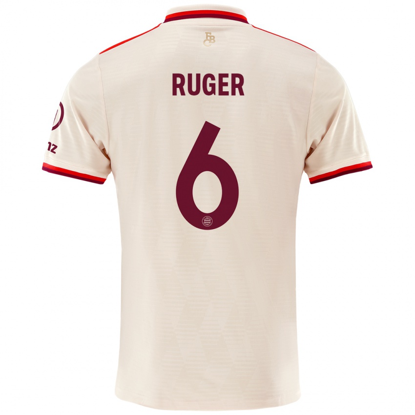 Mulher Camisola Kurt Ruger #6 Linho Terceiro 2024/25 Camisa Brasil