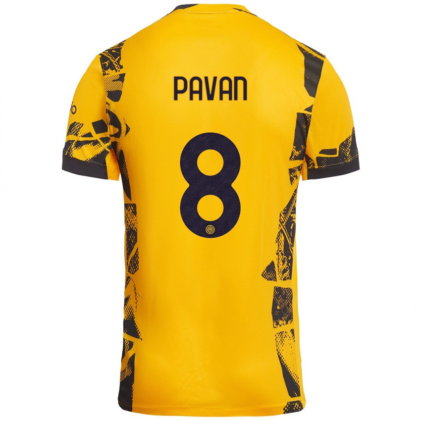 Mulher Camisola Matilde Pavan #8 Ouro Preto Terceiro 2024/25 Camisa Brasil