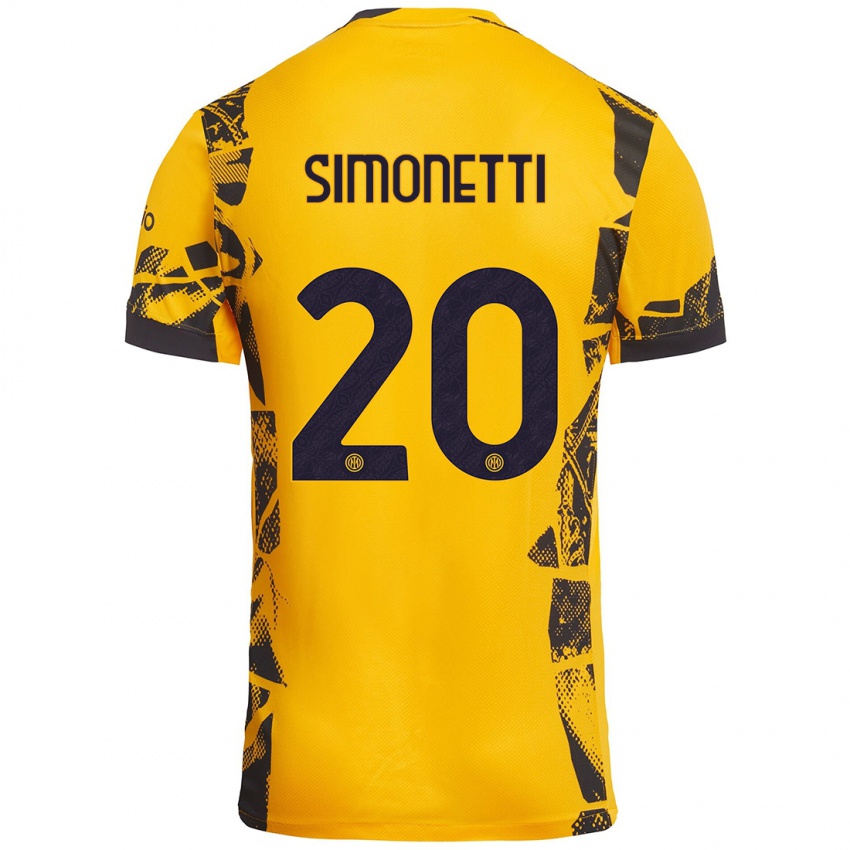 Mulher Camisola Flaminia Simonetti #20 Ouro Preto Terceiro 2024/25 Camisa Brasil