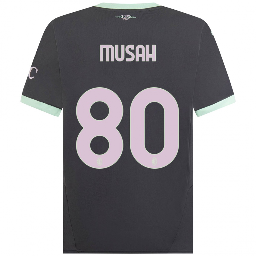 Mulher Camisola Yunus Musah #80 Cinzento Terceiro 2024/25 Camisa Brasil