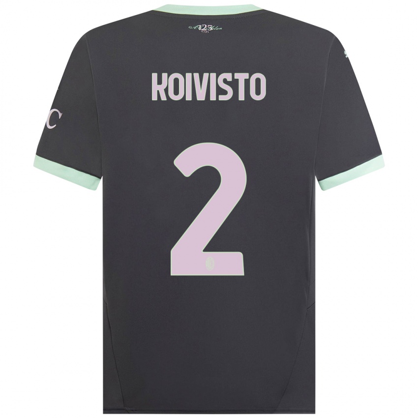 Mulher Camisola Emma Koivisto #2 Cinzento Terceiro 2024/25 Camisa Brasil