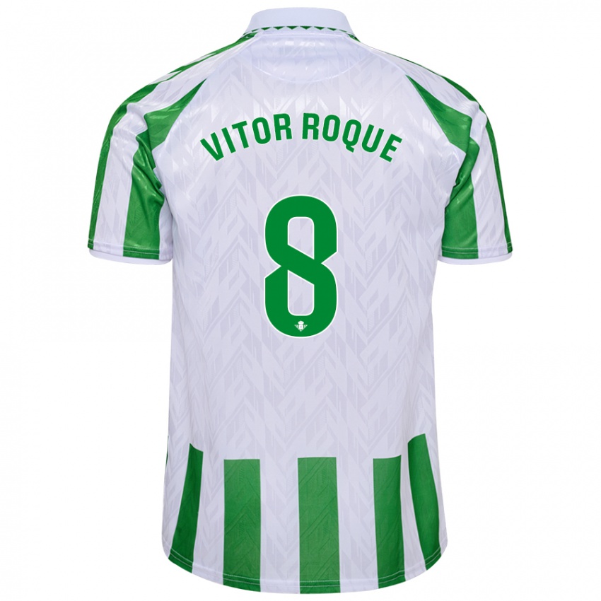 Criança Camisola Vitor Roque #8 Azul Vermelho Principal 2024/25 Camisa Brasil