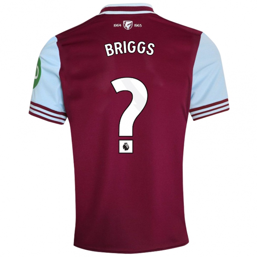 Criança Camisola Josh Briggs #0 Vermelho Escuro Principal 2024/25 Camisa Brasil