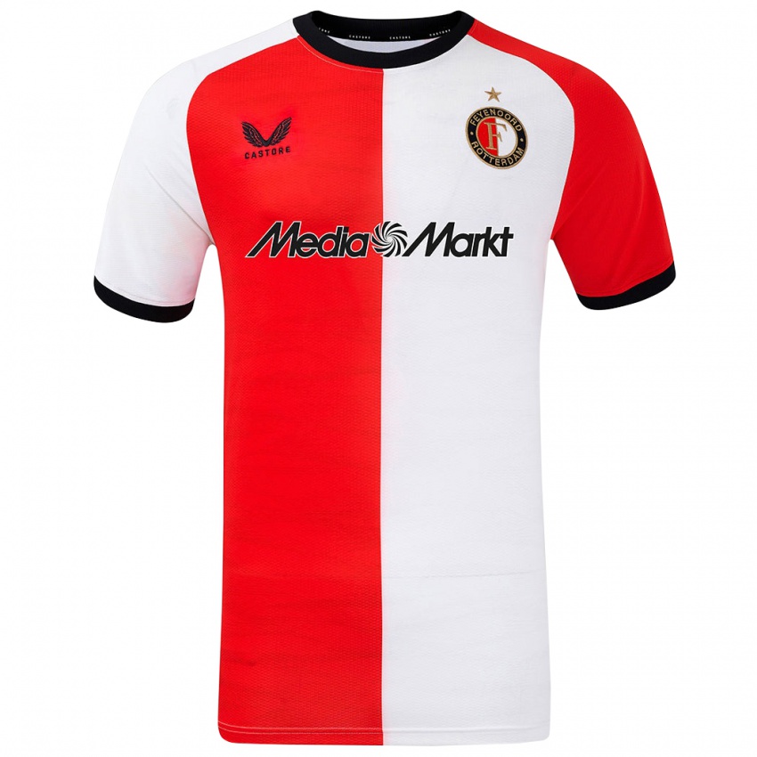 Criança Camisola Djomar Giersthove #48 Branco Vermelho Principal 2024/25 Camisa Brasil