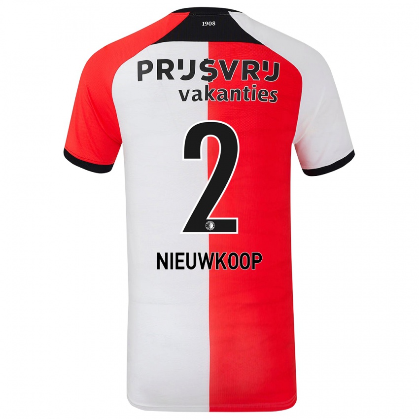 Criança Camisola Bart Nieuwkoop #2 Branco Vermelho Principal 2024/25 Camisa Brasil