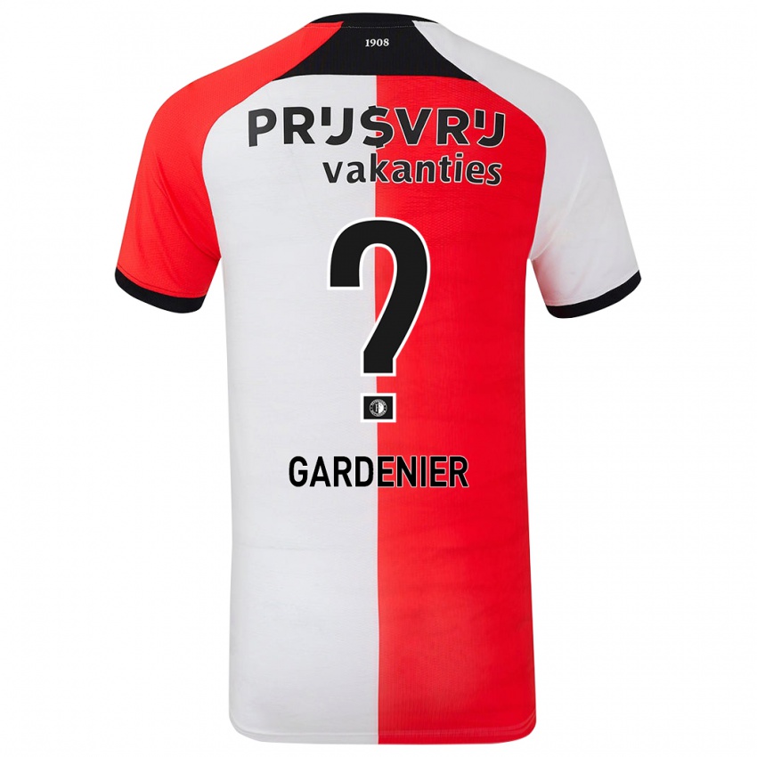 Criança Camisola Lucas Gardenier #0 Branco Vermelho Principal 2024/25 Camisa Brasil