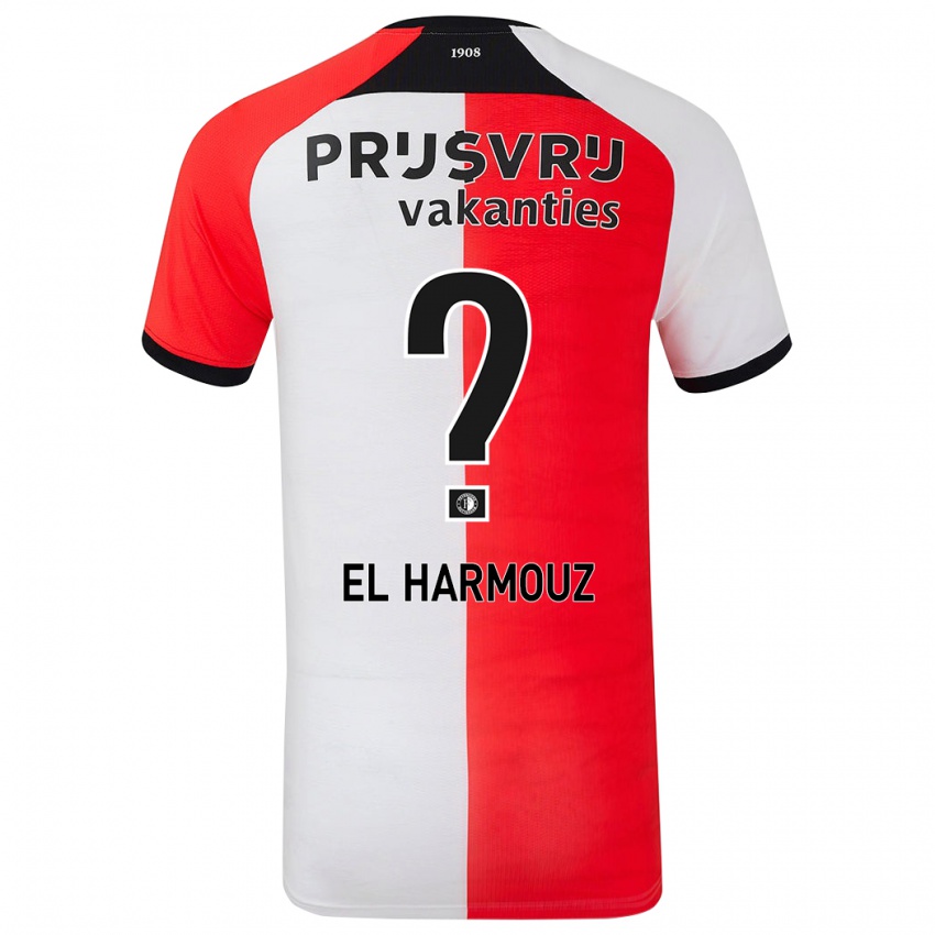 Criança Camisola Nassim El Harmouz #0 Branco Vermelho Principal 2024/25 Camisa Brasil