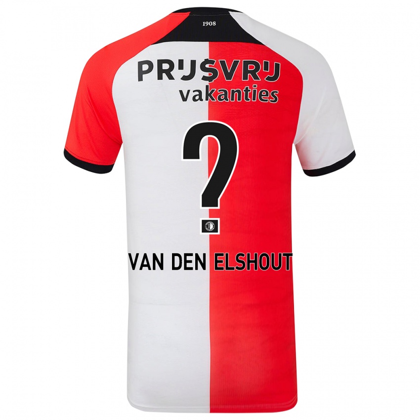 Criança Camisola Tobias Van Den Elshout #0 Branco Vermelho Principal 2024/25 Camisa Brasil